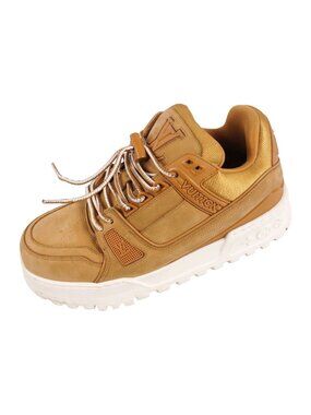 Louis Vuitton Sneakers LV Trainers Maxi Line Low Cut Lace-up Logo Shoes 5.5